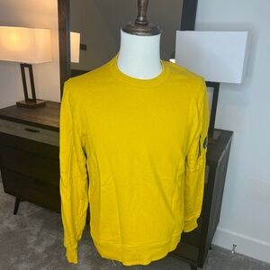 CP company yellow fleece crewneck